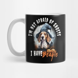 Beagle Dog Ghost Guardian Vintage Halloween Funny Mug